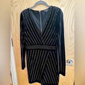Fashion Nova Velvet Rhinestone Dress